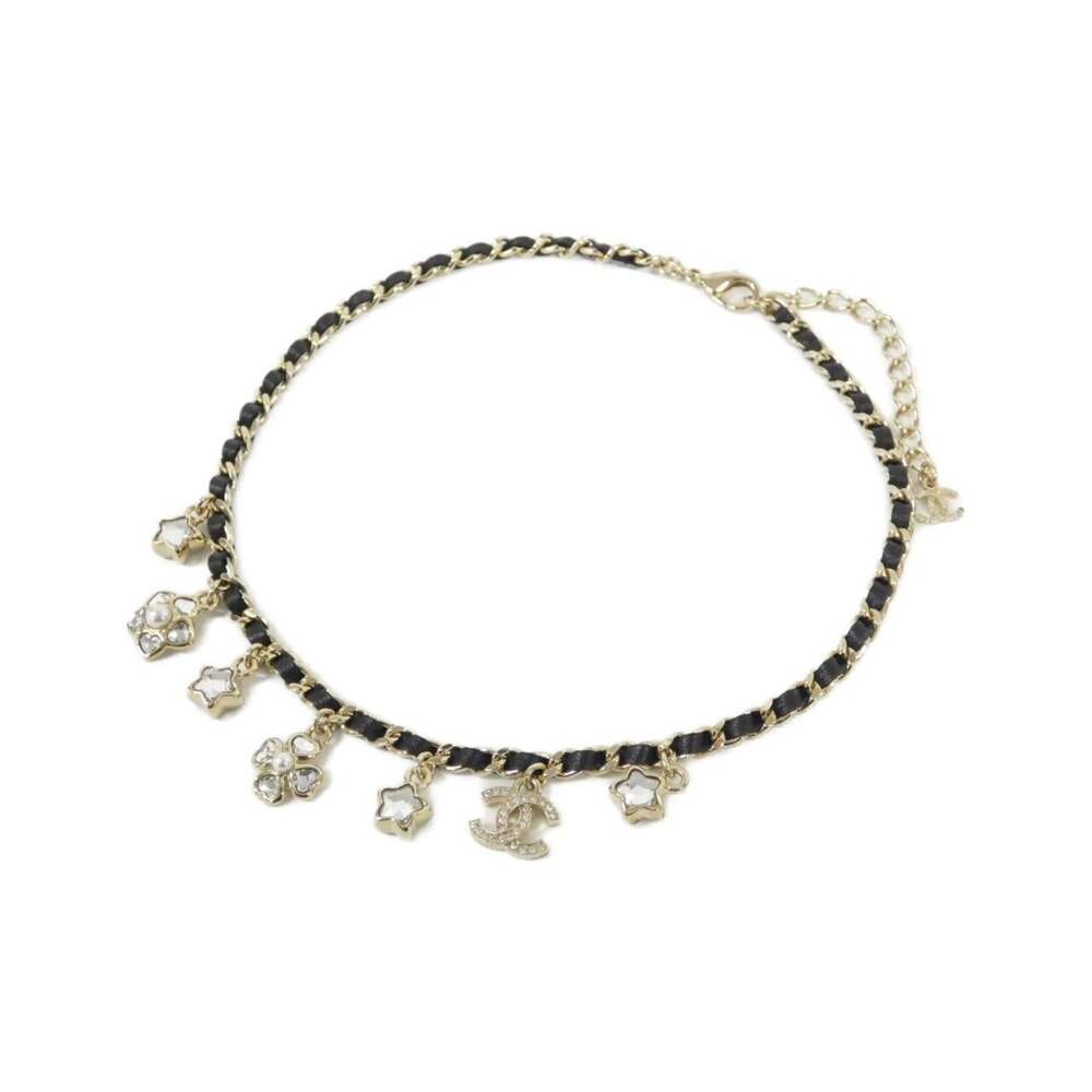 Chanel Choker Necklace Leather And #246658C20B - Picture 2 of 5